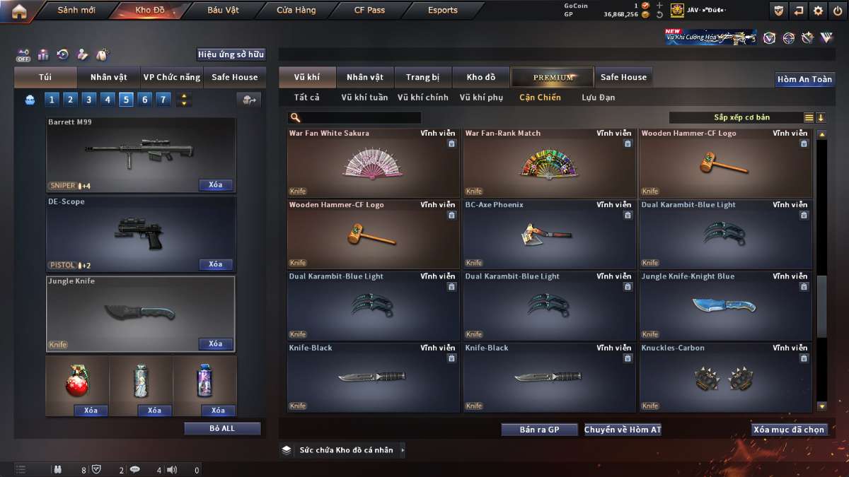 shop acc cf uy tin gia re
